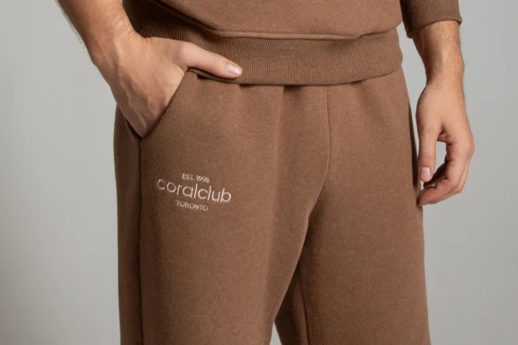 Pantaloni a gamba dritta unisex, marroni